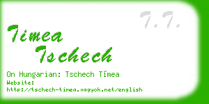timea tschech business card